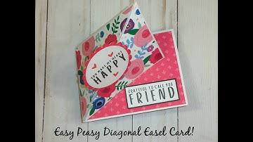 EASY PEAZY DIAGONAL FOLD EASEL CARD