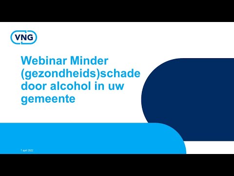 Webinar Minder (gezondheids)schade door alcohol in uw gemeente - 7-4-2022