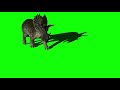 Green Screen Triceratops Dinosaur 2 - Triceratops Walking