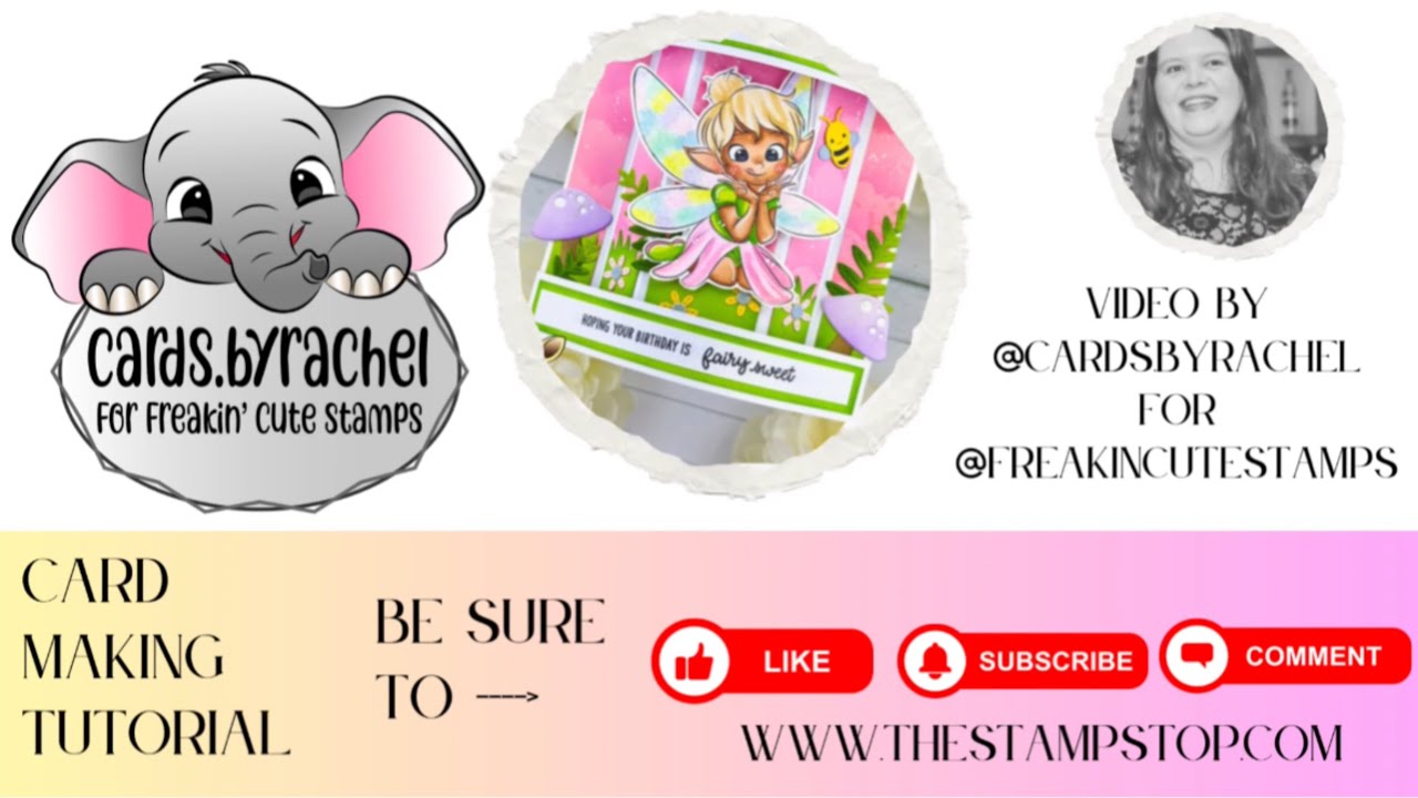 Interactive curved pop up card using Freakin Cute Stamps. 