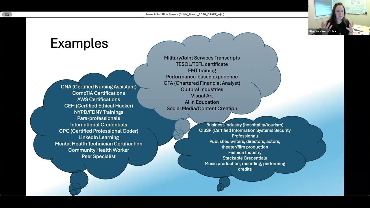 CUNY & CAI: Navigating Non-Credit to Credit Evaluation and Crosswalks