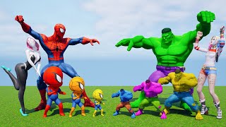 Superheroes Spiderman Rescue 5 superheroes vs shark spider-man roblox vs big hulk vs venom vs joker