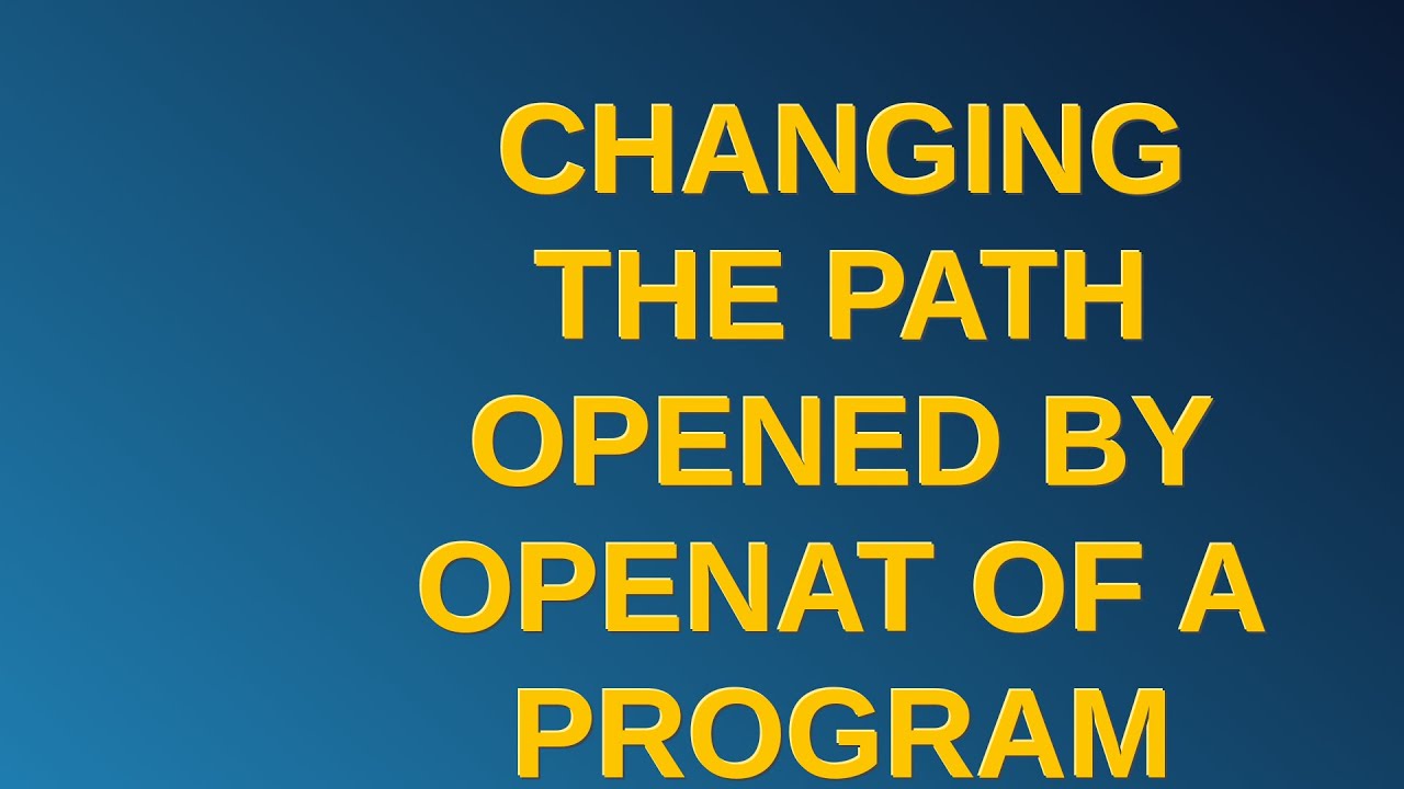 Unix: Changing the path opened by openat of a program using LD_PRELOAD ...