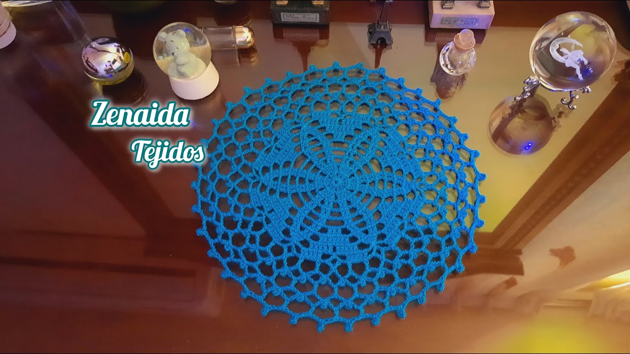 Orilla Carpetita Gladys individual, #zenaida #crochet