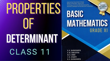 Important Questions| Properties of Determinant| Class 11 | Basic Math