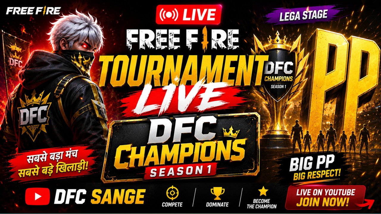 DFC CHAMPIONS S-1 LIVE 🔴 | BY DFC SANGE #freefire #giveawaylive - YouTube