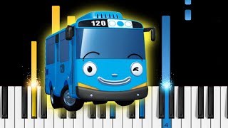 Tayo the Little Bus - Opening Theme Song - EASY Piano Tutorial Resimi