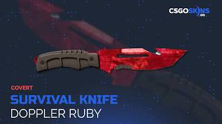 Details ★ Survival Knife | Doppler Ruby - Gameplay Showcase Guide