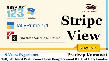 Enable Stripe View in Tally Prime for Sales Invoice #stripe #strip #tally #tallyprime #learntally
