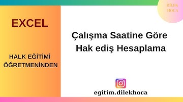 “Excel ile Mesai Ücretini Anında Hesapla! | Saat Üzerinden Hakediş Tablosu” #excel