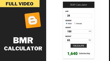 [FULL VIDEO] How To Create A BMR Calculator Using HTML, CSS & JavaScript