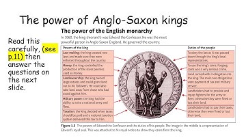Lesson 1 Anglo Saxon Society