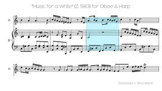 🎶 Music For A While (Z. 583) For Oboe & Harp 🎸🎸