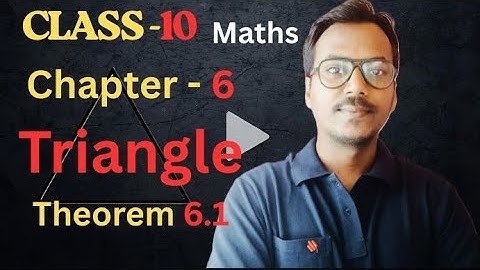 Theorem 6.1 Class 10 Maths | Triangles Chapter 6 | Easy Proof & Concept Explained| 100 Classes by RK