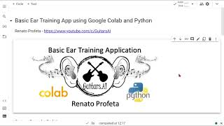 Python Tutorial: Basic Musical Intervals and Chords Ear Training Application in Python and Colab