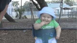 Frankie Jr. goes on a swing