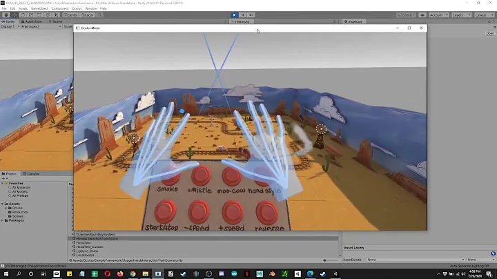 Unity Quest Editor Handtracking with Oculus Link