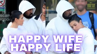 Bianca Censori Snuggles Into Hubby Kanye Ye West In Florence Italy 