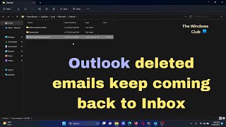 Outlook deleted emails keep coming back to Inbox