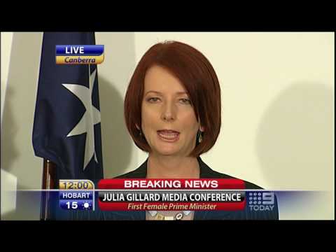 Julia Gillard after Rudd Australian Prime Minister...