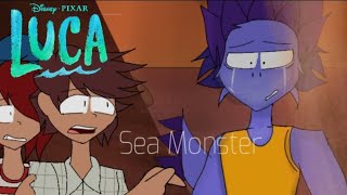 Sea monster Animation meme (Luca movie)