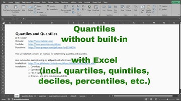 Excel - Quantiles and Quartiles (without built-in)