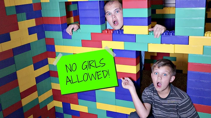 Boys Only GIANT LEGO FORT! No Girls Allowed
