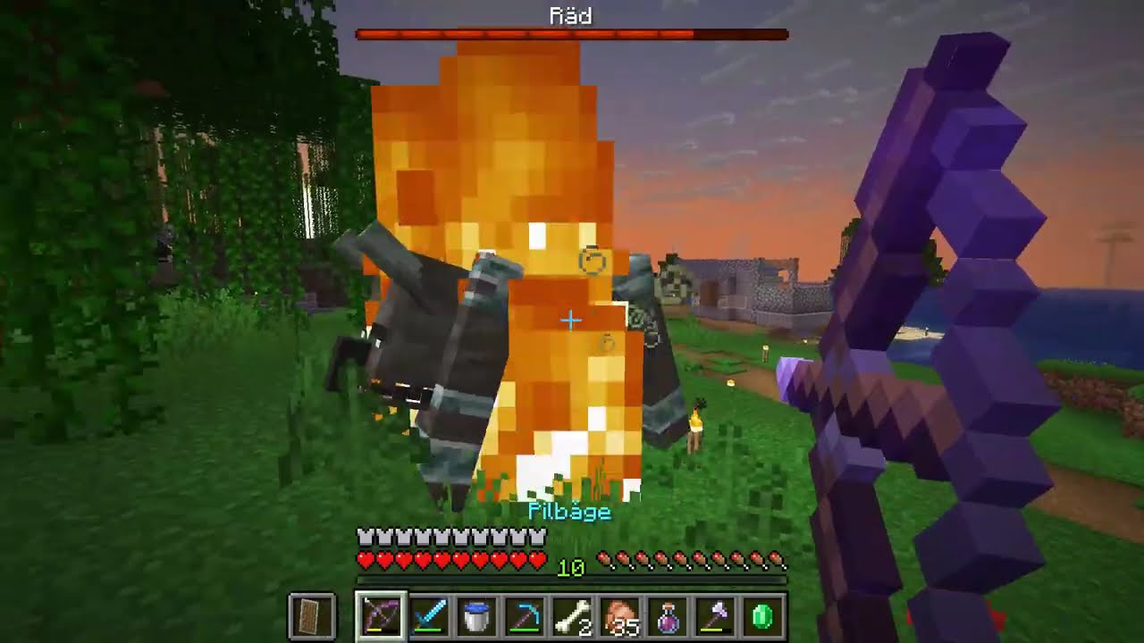 Minecraft Raid with Ominous Effect II ft. James