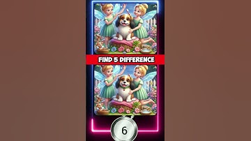 Find The 5 Differences #147 Fairy Vs Puppy