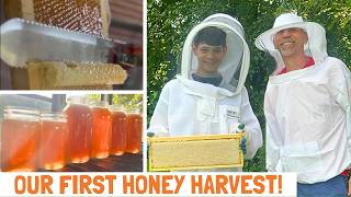 We Harvested Our FIRST Honey! | From Hive to Jar