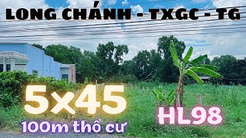 MS350 ( ĐÃ BÁN ) Bán đất mặt tiền HL98 ấp Long Phước xã Long Chánh thị xã Gò Công TG