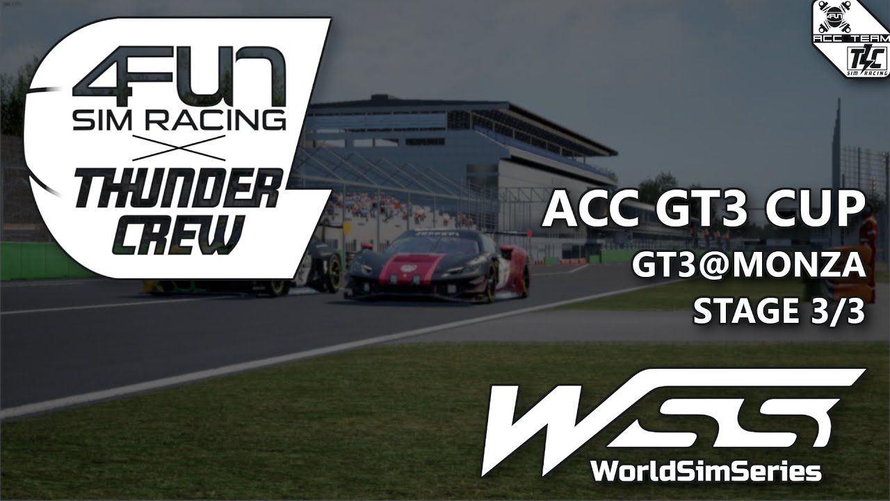 4FUNxTCSR GT3 Cup @WSS | Stage 3/3 - Monza| Assetto Corsa Competizione