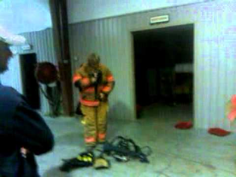 Firefighter on fire