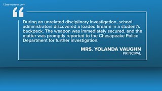 Loaded gun found in student’s backpack at Camelot Elementary School in Chesapeake, officials say