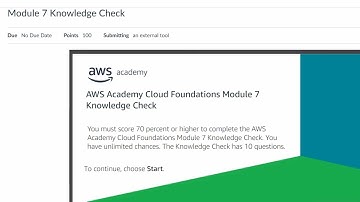 Module - 7 Knowledge Check|| AWS Academy Cloud Foundations #aws #awscloud #awscloudpractitioner