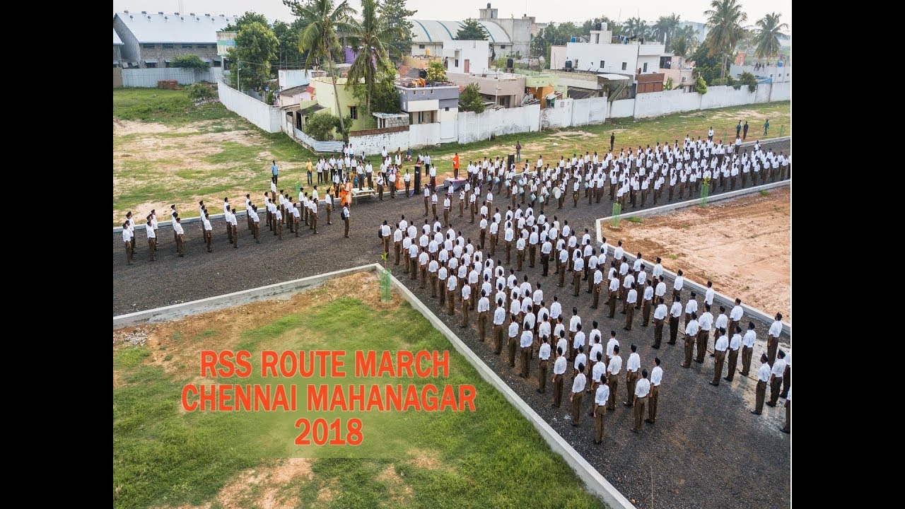 RSS CHENNAI MAHANAGAR ROUTE MARCH - SHOLAVARAM (21.10.2018) - YouTube