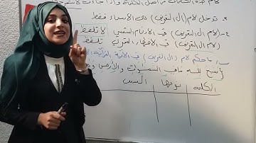أحكام تلاوة القران الكريم احكام لام (ال التعريف)  للصف السادس الابتدائي مع الست يقين هادي 2024