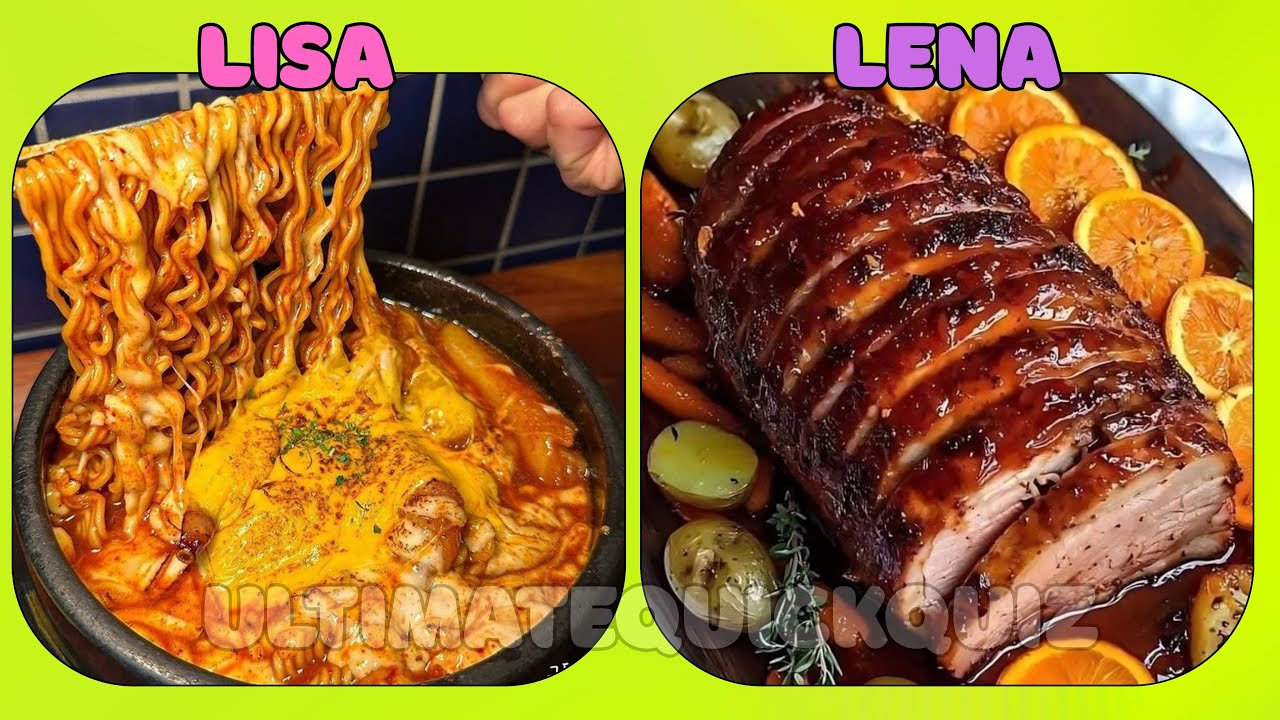 👯‍♀️LISA or LENA | Food Edition part 2 🍔🍟#lisaorlena #lisa #lena