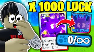 DOSTAŁEM X1000 LUCK I NIESKOŃCZONOŚĆ PETÓW😱(Roblox, Magic Clicker)