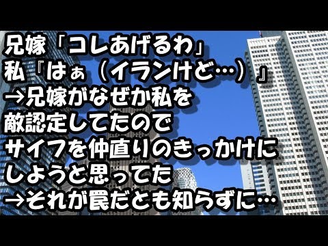 兄嫁「コレあげるわ」私『はぁ（イランけど…）』→兄嫁がなぜか私を敵認定してたのでサイフを仲直りのきっかけにしようと思ってた→それが罠だとも知らずに…