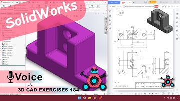 SolidWorks | 3D CAD EXERCISES 184 | StudyCadCam | Solution Tutorial |