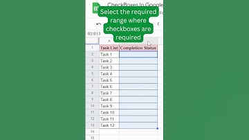 Quickly add checkboxes  in Google Sheets #excel #googlesheetstutorial #exceltutorialforbeginners