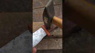 Short Forging A Mini Knife From An Old Wood Rasp #Asmr #Knife #Craftsmanship