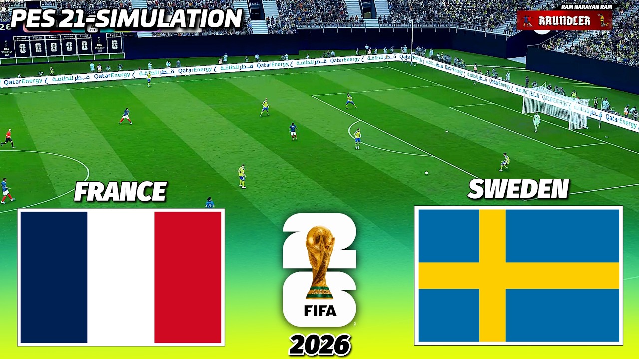 LIVE 🔴FRANCE vs SWEDEN - FIFA World Cup 2026 | PES 21 Football Simulation Gameplay