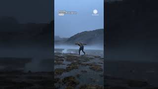 Men Stand in 100 mph Winds but Get Lifted into Air!