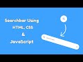 Animated Searchbar Using HTML CSS & JavaScript | #html #css