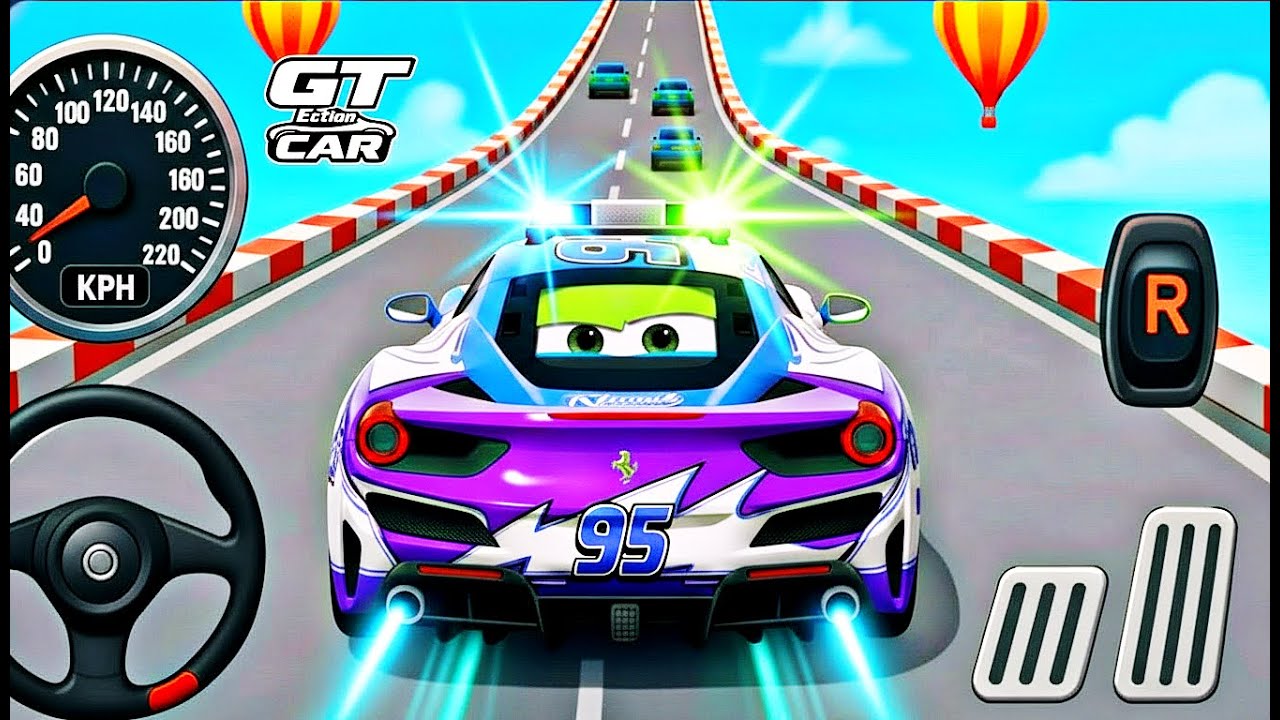 Mega Ramp Sport Car Racing 3D - Extreme Car Stunts -Android Gamepla 