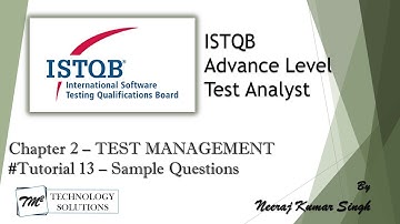 ISTQB Advance Test Analyst | Sample Questions on Chapter 2 | ISTQB Sample Questions