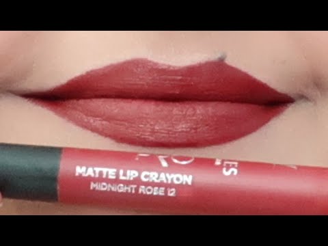 Faces canada ultime pro matte lip cryon shade midnight rose 12 review | lipstick for winters |