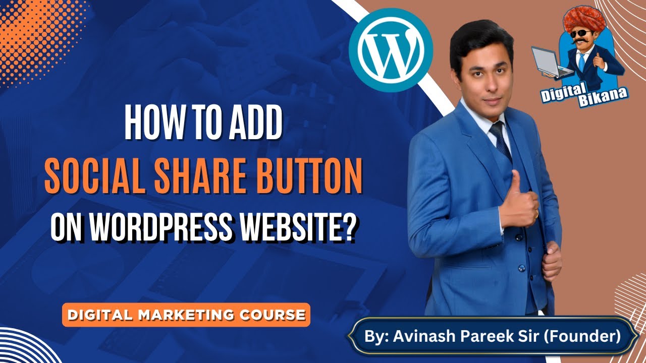 How to add Social Media Share buttons in wordpress? - YouTube